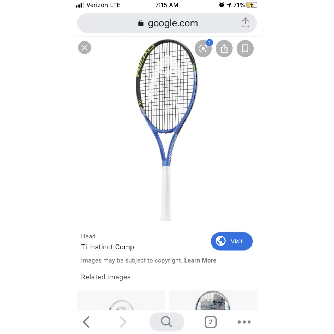 Tennis Racket Trader Head Ti Instinct Comp